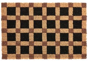 Lábtörlő VILLASIS Bézs/Fekete 60 x 90 cm Kókuszrost