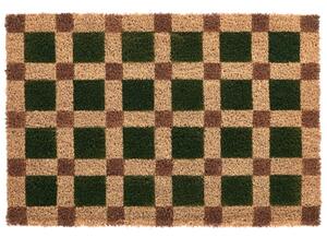 Lábtörlő VILLASIS Bézs/zöld 60 x 90 cm Kókuszrost