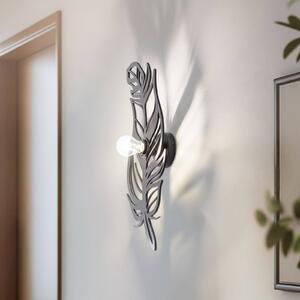 Fali lámpa W-030, fekete, tollas design, MDF fa, lézervágás