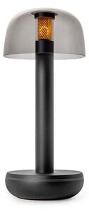LED lámpa , asztali , hordozható , prémium , fekete, füstös, lekerekített, IP65 , HUMBLE TWO