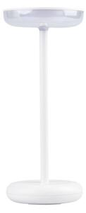 LED lámpa , asztali , hordozható , fehér , lekerekített , érintő kapcsoló , USB , dimmelhető , meleg fehér , IP44 , Kanlux , FLUXY