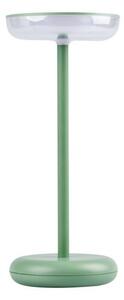 LED lámpa , asztali , hordozható , zöld , lekerekített , érintő kapcsoló , USB , dimmelhető , meleg fehér , IP44 , Kanlux , FLUXY