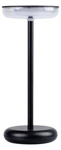 LED lámpa , asztali , hordozható , fekete , lekerekített , érintő kapcsoló , USB , dimmelhető , meleg fehér , IP44 , Kanlux , FLUXY