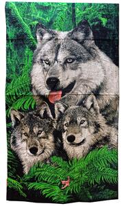 Strand fürdőlepedő WOLF 70x140 cm
