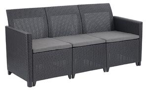Claire 3 üléses műrattan kerti kanapé