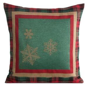 Star karácsonyi gobelin párnahuzat Zöld 45x45 cm +/-5%