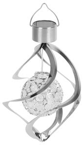 Függeszték napelemes lámpa, Strend Pro Garden Acamar, ezüst, 16 x 23 cm, kerti, 1 LED, színes fény, akkumulátoros, automatikus kapcsolás