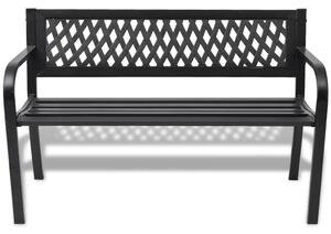 VidaXL fekete acél kerti pad 118 cm