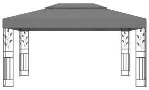 VidaXL antracitszürke dupla tetős pavilon 3 x 4 m