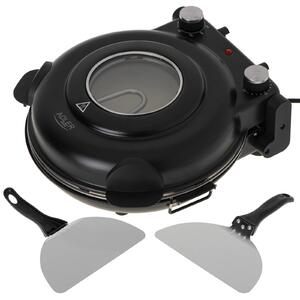 Adler AD 6314 Elektromos konyhai kőlapos Pizzasütő Ø 31.5cm 1200W - Fekete
