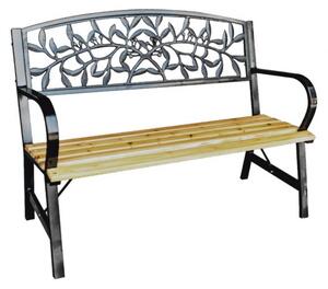 Kerti pad fém vázzal 120x56x89 cm