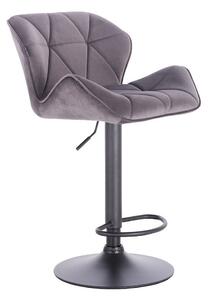 HR111W Grafit modern velúr szék fekete lábbal