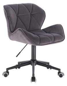 HR111K Grafit modern velúr szék fekete lábbal