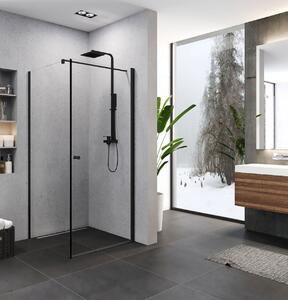 New Trendy Superia Black zuhanykabin 80x80 cm négyzet fekete félmatt/átlátszó üveg K-0590