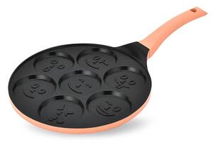 Maestro MR-1222-B Smile Palacsintasütő Serpenyő 26cm - Fekete / korall