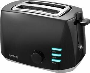 Brock BT 1005 BK, 800 W, 2 szeletes, 6 fokozat, Fekete, Multifunkciós kenyérpiritó