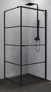 New Trendy Superia Black zuhanykabin 90x90 cm négyzet fekete félmatt/üveg mintával K-0604