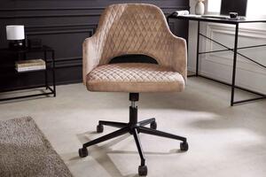Design irodai szék Laney szürke-bézs bársony