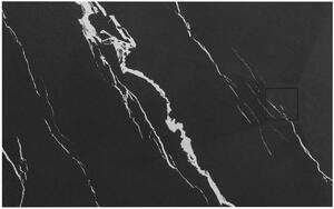 Rea Bazalt Carrara Black téglalap alakú zuhanytálca 80x100 cm fekete REA-K7007