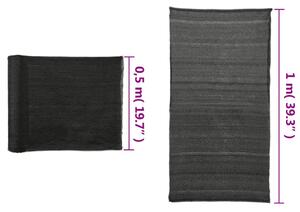 VidaXL belátásgátló háló, HDPE, 1 x 25 m, fekete
