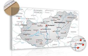 Parafa kép Magyarország térképe szürke kontraszttal