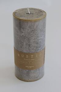 Ezüst dekoratív gyertya RUSTIC PATINA 15cm