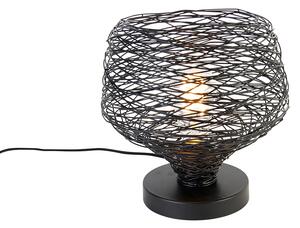 Design asztali lámpa fekete 26 cm - Sarella