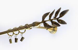 Egysoros fém karnis szett antik arany laurel
