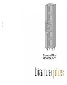 Bianca Plus 30 magas szekrény 2 ajtóval, nyitott, sonoma tölgy színben, univerzális