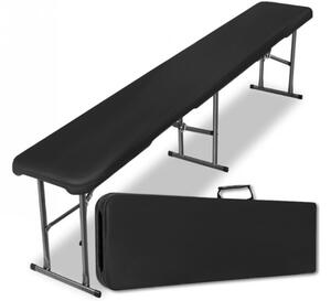 Összecsukható vendéglátóipari pad 180 cm - fekete