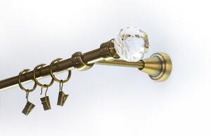 Egysoros fém karnis szett antik arany cristal royal