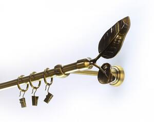Egysoros fém karnis szett antik arany greet