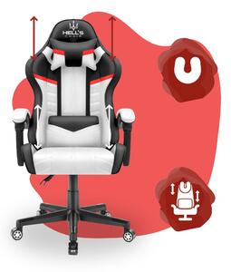HC - 1004 Gyerek gamer szék fekete-fehér-piros