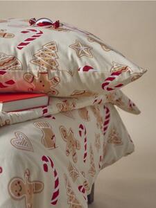 Sinsay - Pamut karácsonyi ágyneműhuzat garnitúra mézeskalács és édesség mintával - testszínű