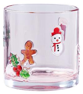 X-MAS üveg szélfogó 10 cm ,karácsony