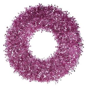 PINK TINSEL flitteres koszorú Ø60cm , rózsaszín