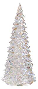 CRYSTAL LED üveg fenyő 23 cm gyöngyház szín