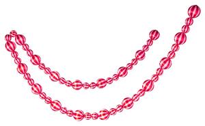 X-MAS girland 180cm , piros/pink