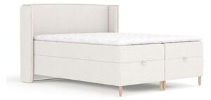 Krémszínű ágyneműtartós boxspring ágy 160x200 cm Monpelli – Maison de Rêve