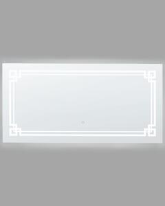 Ezüst falitükör beépített LED világítással 120 x 60 cm AVRANCHES
