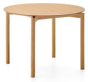 Kerek étkezőasztal kőrisfa dekorral ø 110 cm Indara – Kave Home