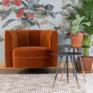 Narancssárga forgatható fotel DUTCHBONE Flower