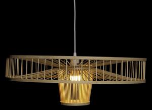 Lámpa, mennyezeti, bambusz, 70x70x20
