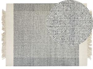 Törtfehér és szürke gyapjúszőnyeg 160 x 230 cm TATLISU