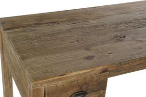Íróasztal fa újrahasznosított 136x67x76 természetes