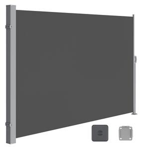 Oldalsó terasznapellenző, belátásgátló, szürke, 220 g/m² 160 x 300 cm