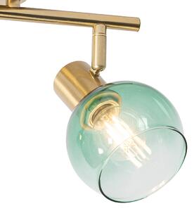 Art Deco spot arany zöld üveggel 2 lámpa - Vidro