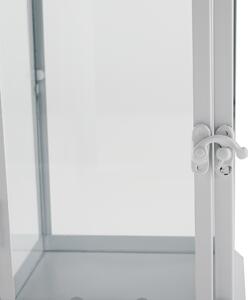 KONDELA Lámpás, 43 cm, fehér, fém, POGOL TYP 2