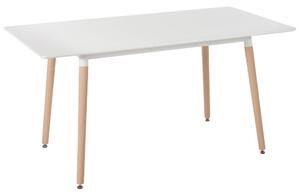 Fehér Világos Fa Bővíthető Étkezőasztal 120/150 x 80 cm MIRABEL