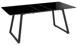Fekete Bővíthető Étkezőasztal 150/180 x 90 cm TOURAN